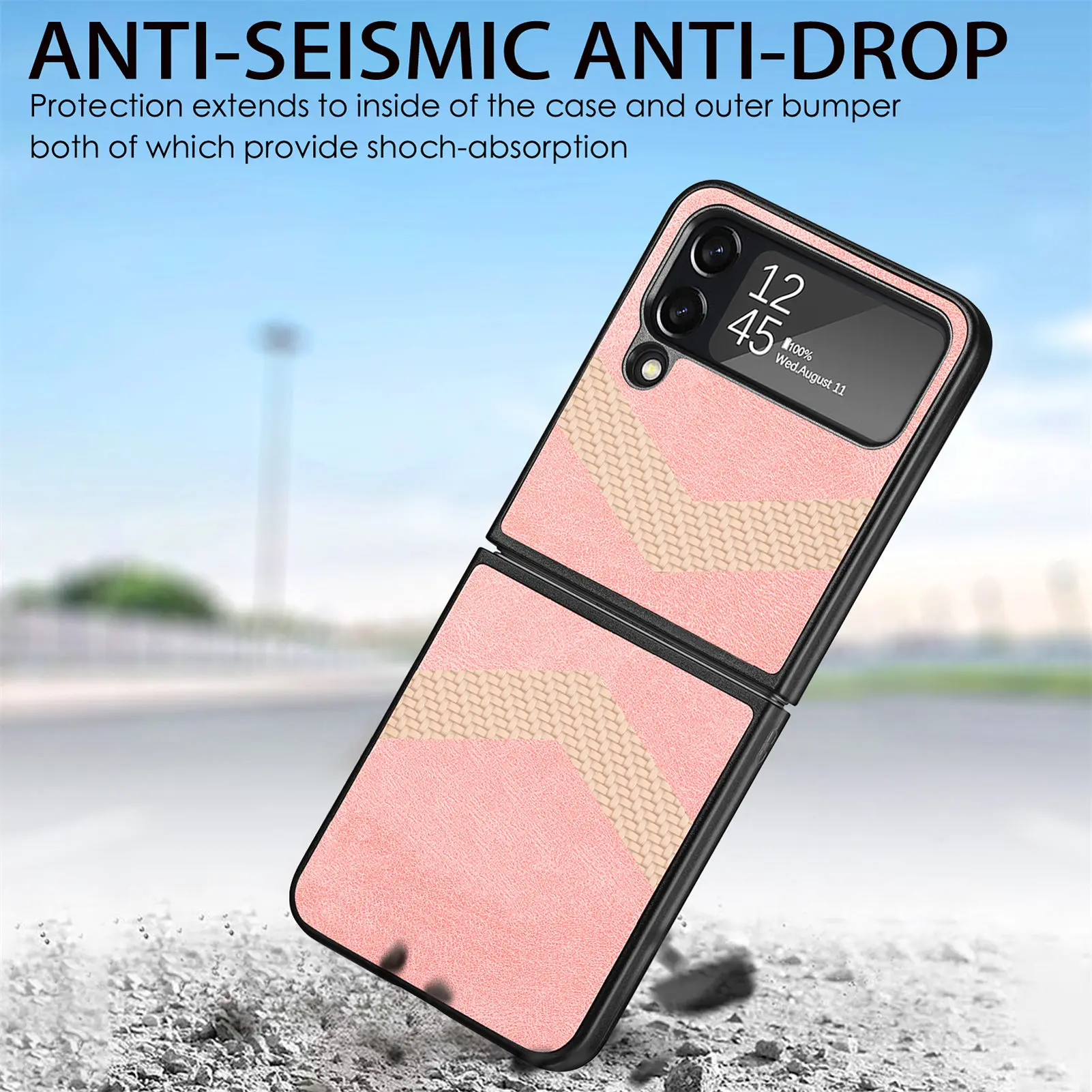 Custodia In Pelle Business Anti-Impronta Per Samsung Z Flip4 5G Custodie Anti-Goccia Per Samsung Galaxy Z Flip 4 Flip4 Zflip4