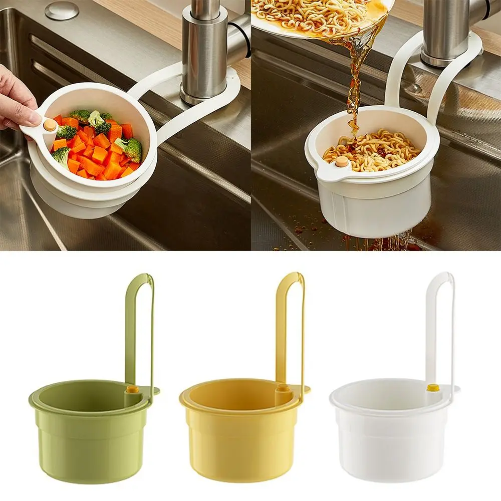 Plastic Kitchen Sink Filter Basket White Yellow Green