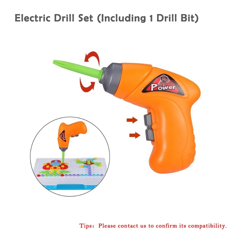 Creative Puzzle Toys for Children with Drill Screw Disassembly, assemble toy,shape match puzzle toys,mosaic puzzle toys,electric drill toy