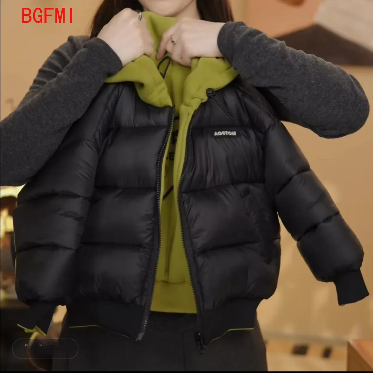 Girls Boys Reversible Cotton Padded Jacket Children's Winter Overalls Korean Thick Kids Outerwear Hooded Teenager Padding Coat
