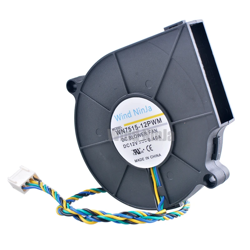 Refrigerador Centrífugo do Ventilador da Turbina Ventilador de Refrigeração para Dissipador de Calor 1u 775 p4 Cpu Bb7515bu B127515bu Dc12v 0.40a 4pin 5000rpm 75 mm
