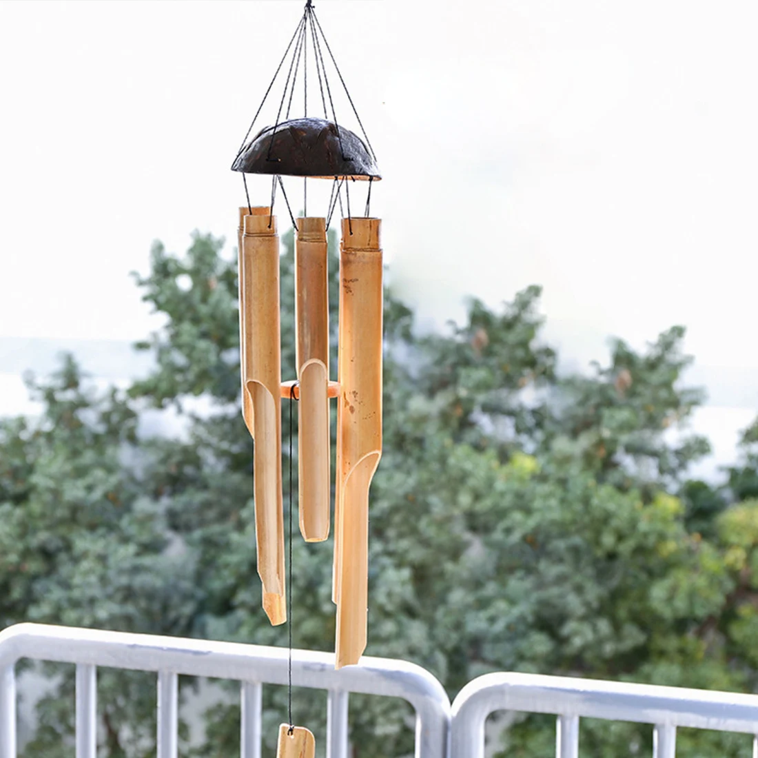 

2023 Wind Chimes Big Bell Tube Coconut Wood Handmade Indoor And Outdoor Wall Hanging Wind Chime Decorations Hot Sale