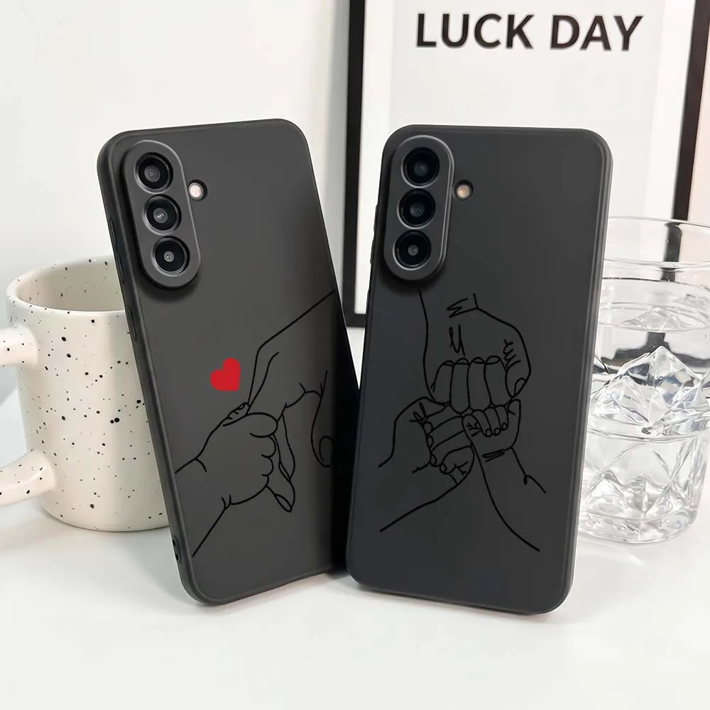Cartoon Hand Fist Bump Black Phone Case