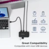 AIXXCO USB Switcher 2 Inputs 4 Outputs USB KVM Switch USB 3.0 Sharing Controller Hub Adapter For Computer Printer Keyboard Mouse 3