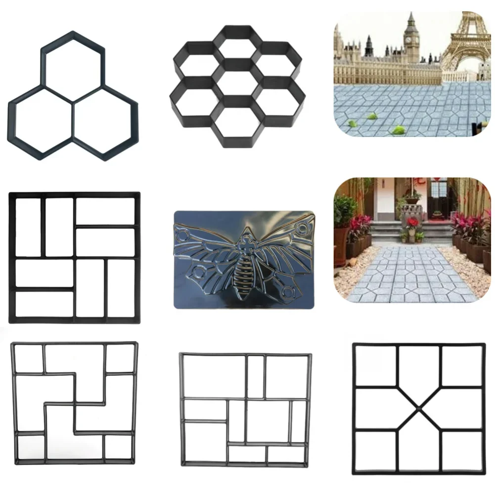 DIY Path Maker Paver Molds Reusable Concrete Mold Concrete Cement Walk Garden Path Paving Paver Patio Molds Paviment concrete molds garden path molds
