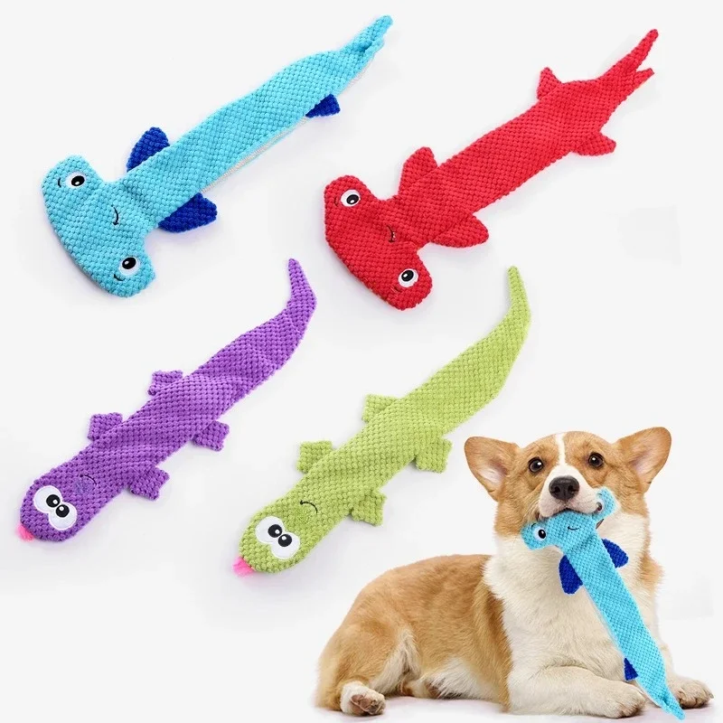 New Plush Lizard Dog Toy Cornvelvet Cartoon Doll Grinding Teeth Cleaning Pet Products Dog Accessories Dog Toys for Small Dogs