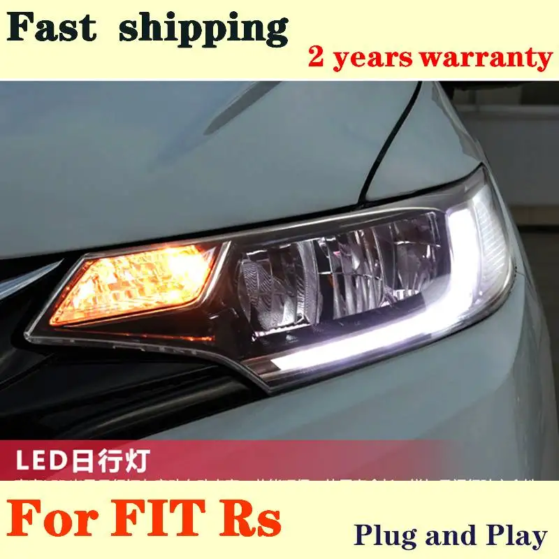 

Car Styling Honda Fit Rs Headlight Assembly Gk5 Retrofit Dedicated 2014-2019 LED Japanese Driving Streamer Steering Headlights