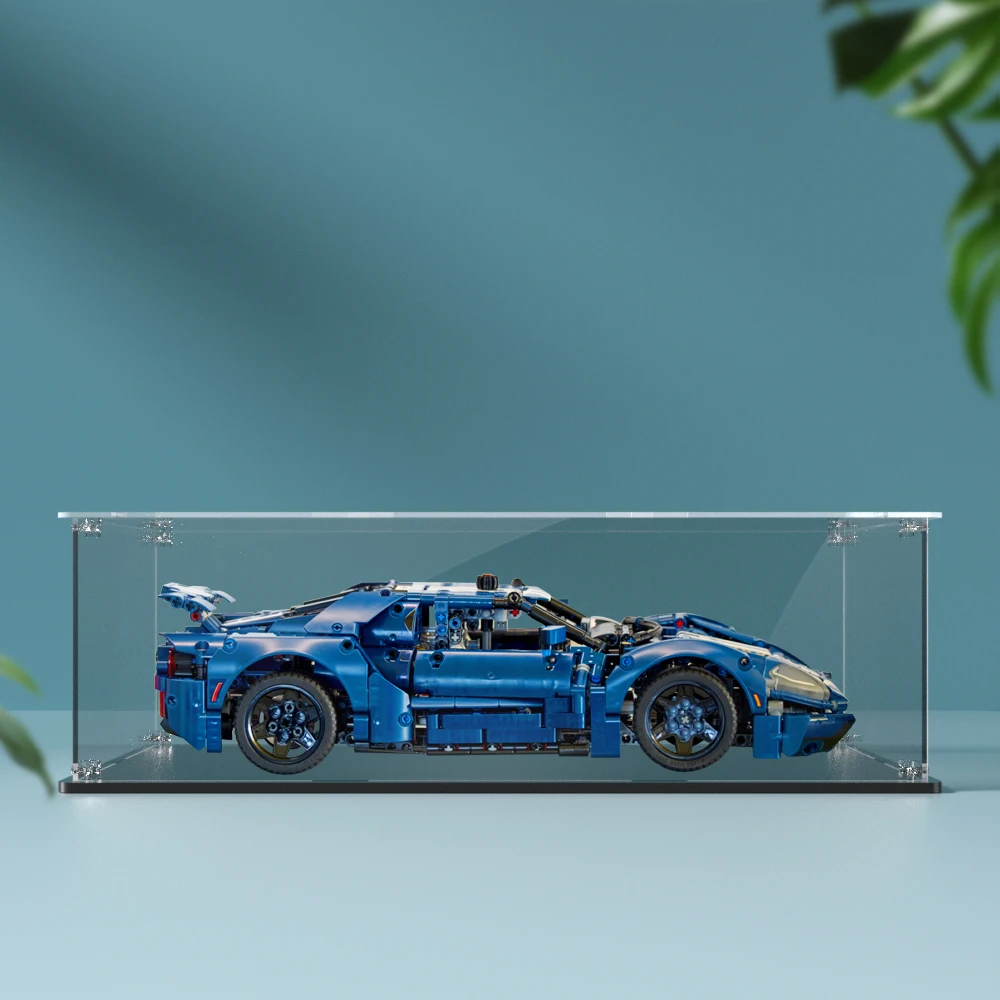 Acrylic display box for lego 42154 display case for Ford GT building block dustproof clear  model car storage box 45X22x14cm 4