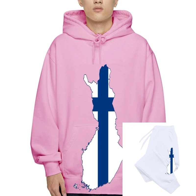 

Finland Map Flag Unisex Pullover Pure Cotton SweaHoody Sweatshirt Hoodie