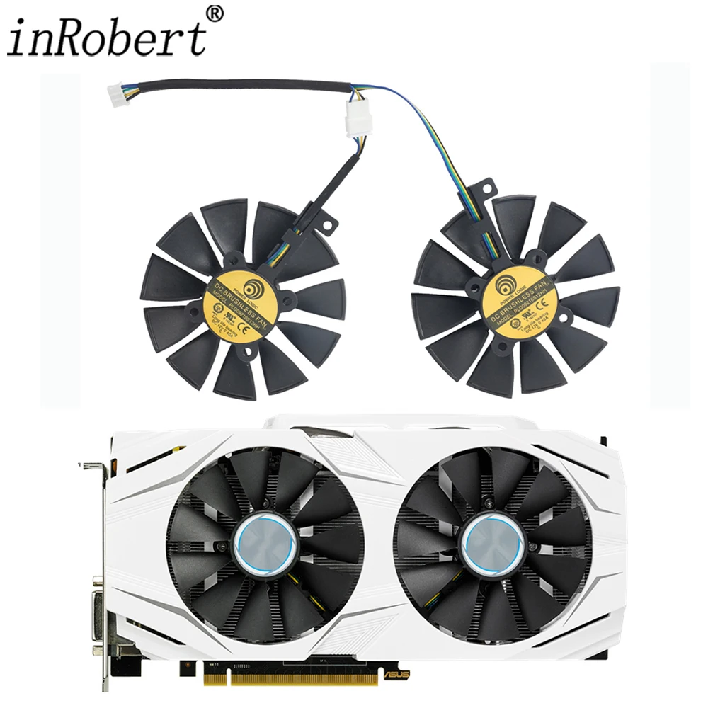 87 Millimetri Pld09210S12Hh Pld09210B12Hh Rx480 O4G Dispositivo Di Raffreddamento Del Ventilatore Sostituire Per Asus Strix Rx580 Gtx1070-O8G Dual-Rx4