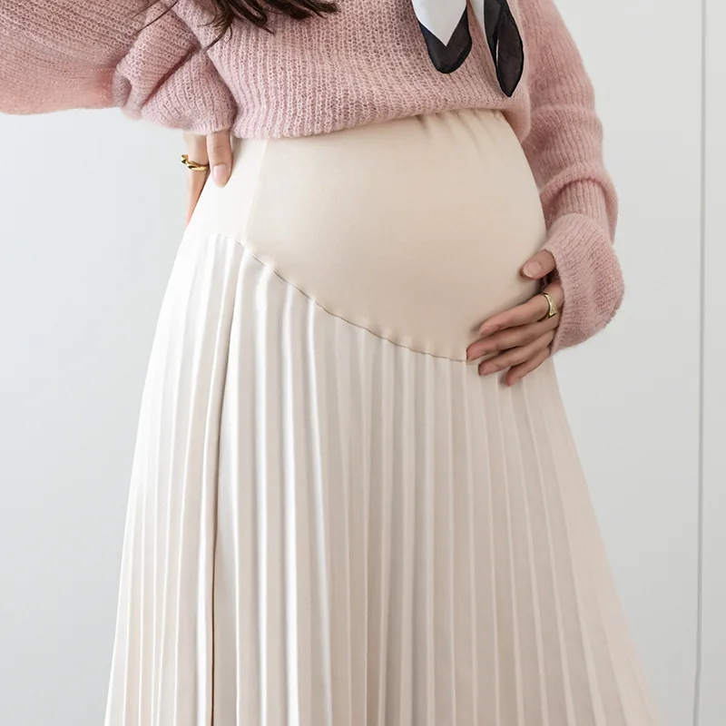 Maternity Skirt Long Fashion Spring Summer Maternity Skirts for Pregnant Women Large Size A-line Pregnancy Skirt