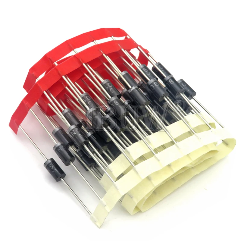 20PCS Rectifier Diode 1N5408 1N5404 1N5401 1N5822 1N5818 UF5408 UF5402 6A10 10A10 DO-27 NEW ORIGINAL