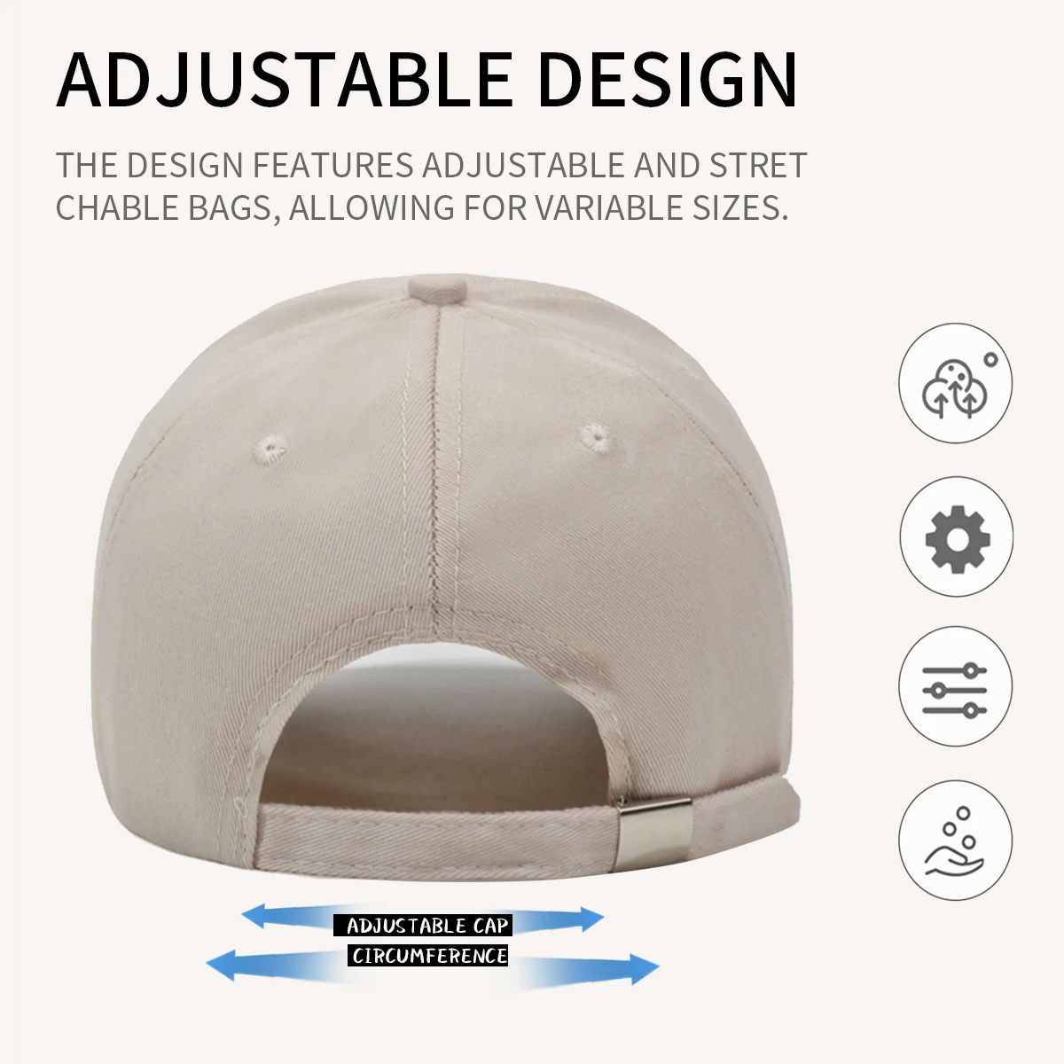 American Retro Big Head Baseball Cap Suitable for Big Faces Summer Wide Brim Soft Top Peaked Cap Men's Letter Face Small Mountaineering Outdoor Sports