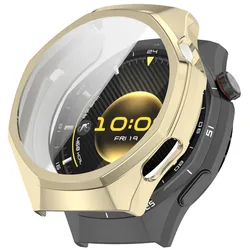 Premium TPU Soft Case - Full Coverage Smartwatch Protector with Anti - Scratch Film for GT 6 Pro 46mm (Plating Light Gold)