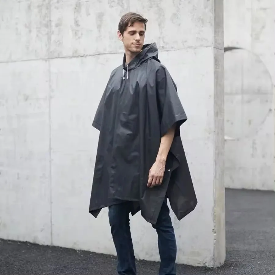 Raincoat Poncho 1Pcs Multifunctional Raincoat Outdoor Waterproof Rain Poncho Women Men Adult Hooded Reusable