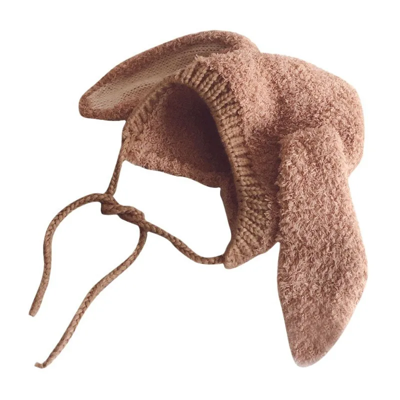 Winter Plush Baby Bunny Hat Thick Warm Infant Ear Protection Cap Headgear Cute Rabbit Kids Beanie 0-3Y Boy Girl Kids Bonnet