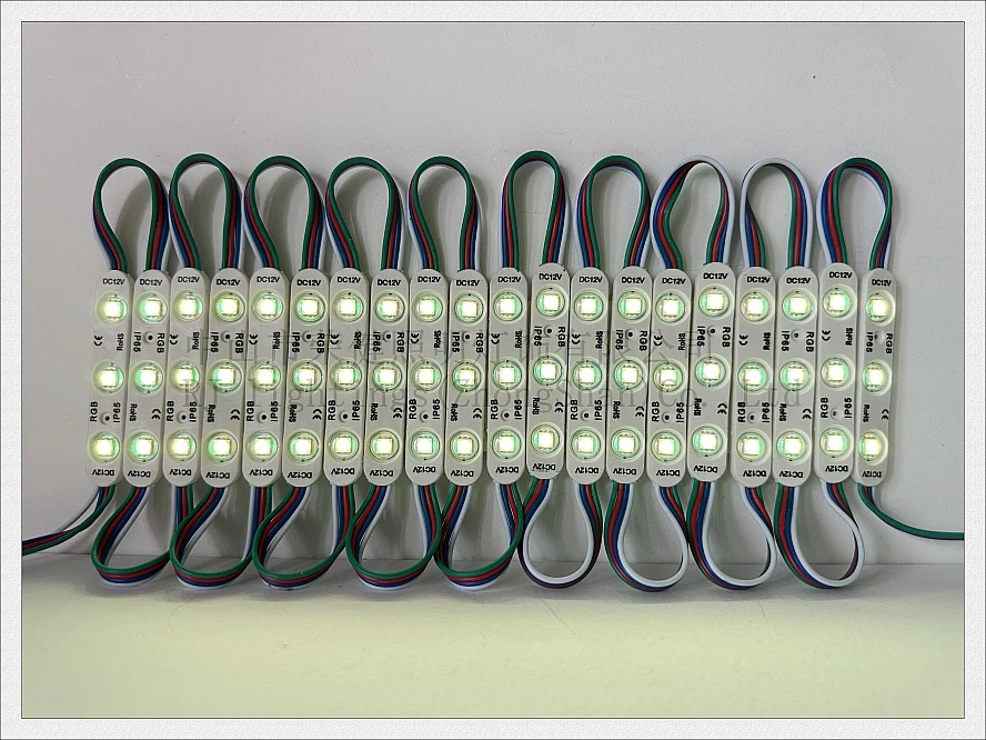 RGB LED Light Module SMD 5050 Waterproof LED back light module for Sign Letter RGB DC12V 1W 3 led IP65 75mm X 13mm aluminum PCB