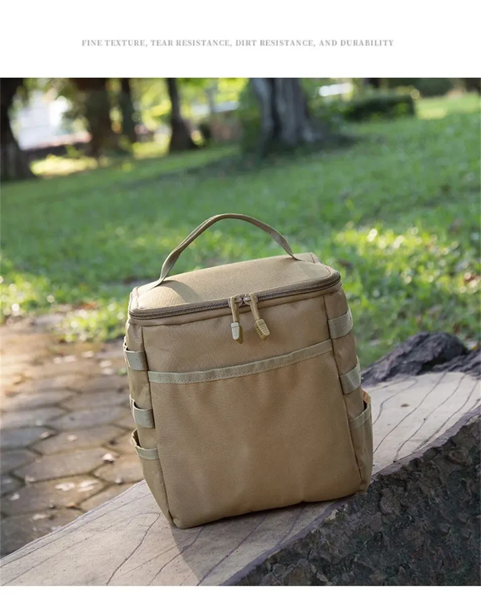 Description Picture 4 of itemOutdoor Camping Storage Bag Large Capacity Ground Nail Tool Bag Gas Canister Picnic Cookware Utensils Kit Bag