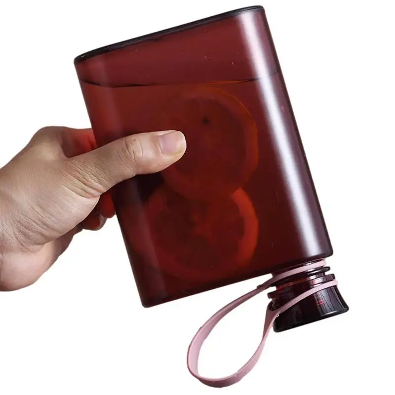 A5 Paper Water Bottle BPA Free Plastic Flat Water Cup Travel Flat Bottle Portable Sport Notebook Pad Drink Bottles Drinkware
