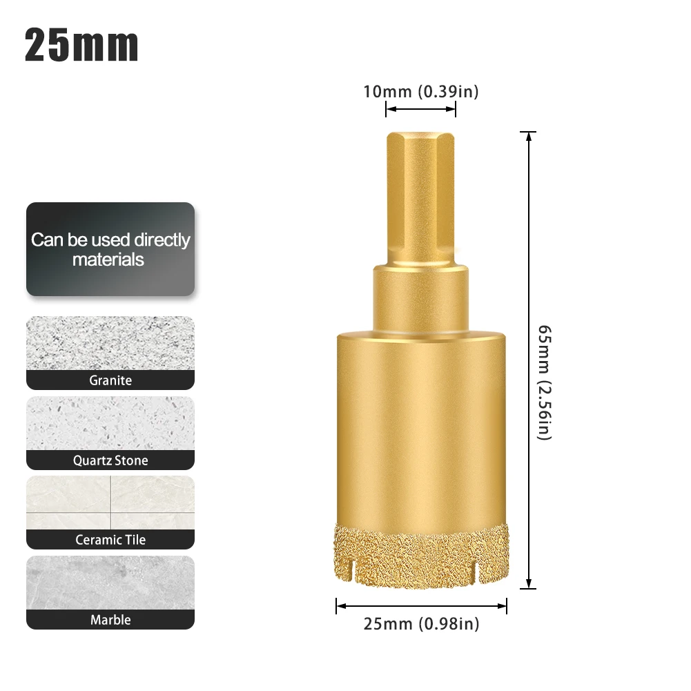 High-Grade Diamond-Coated Drill Bit for Tile, Marble, Glass, and Ceramic Drilling