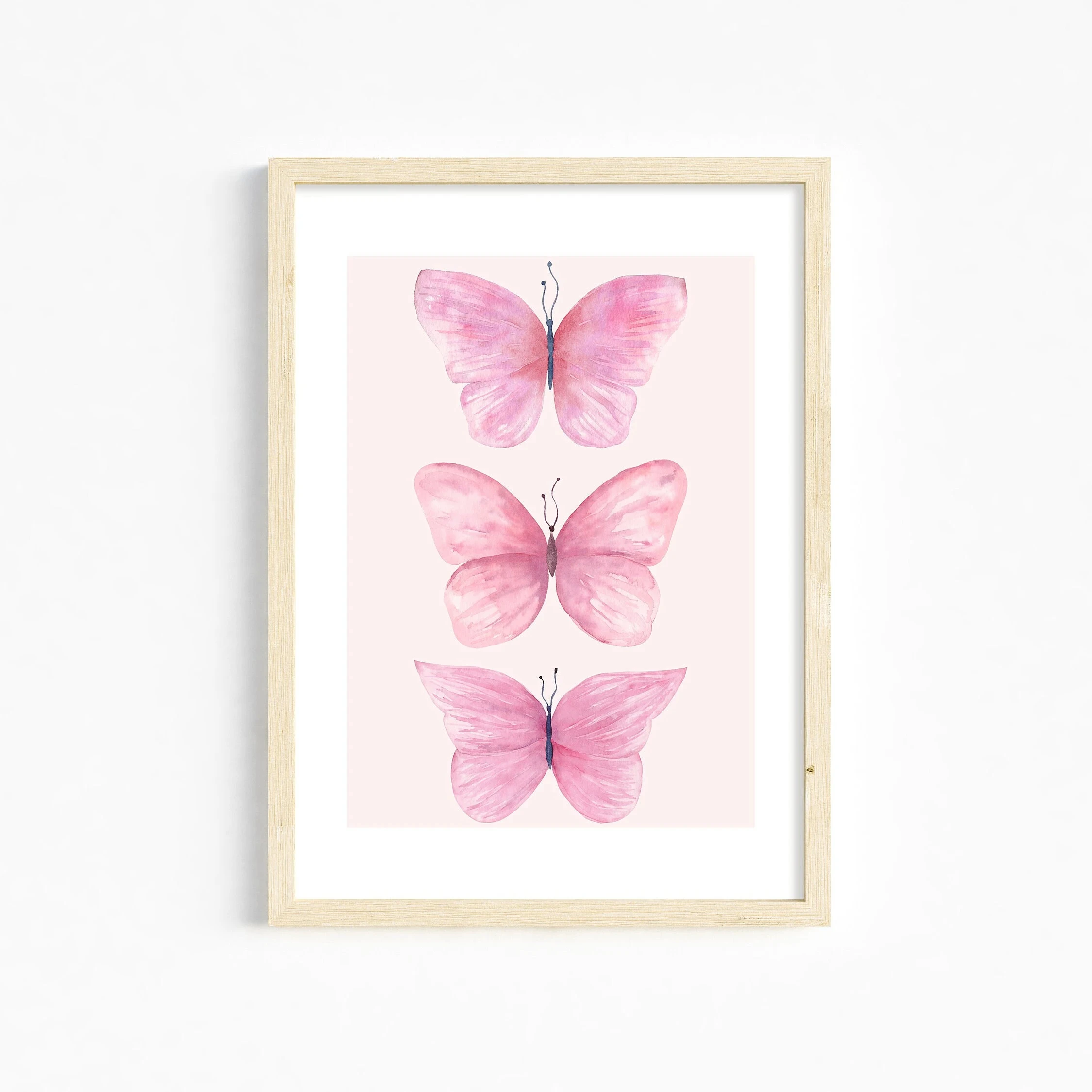 Trendy Pink Wall Art Bows Cherry Balloon Puppy Butterfly Canvas Painting Posters and Prints College Apartment Girl's Room Decor