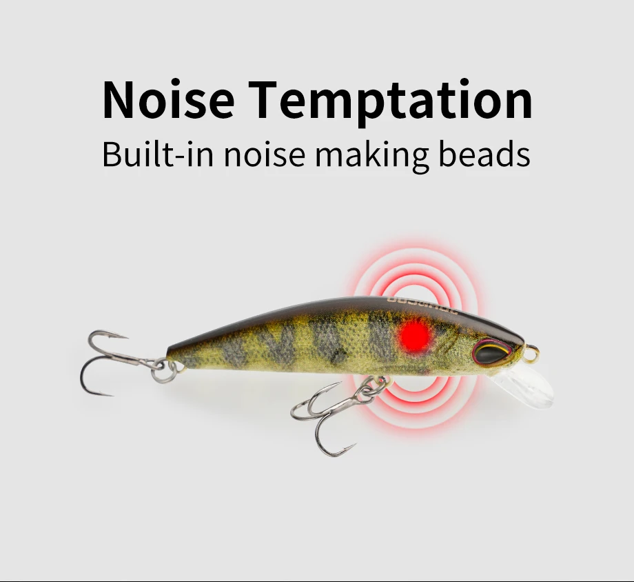 Johncoo 6 cm 8 g sinkende Minnow-Forellen-Angelköder, Raubtier-Köder, Barsch-Angelköder, Wobbler, Angelgerät – Detail 9