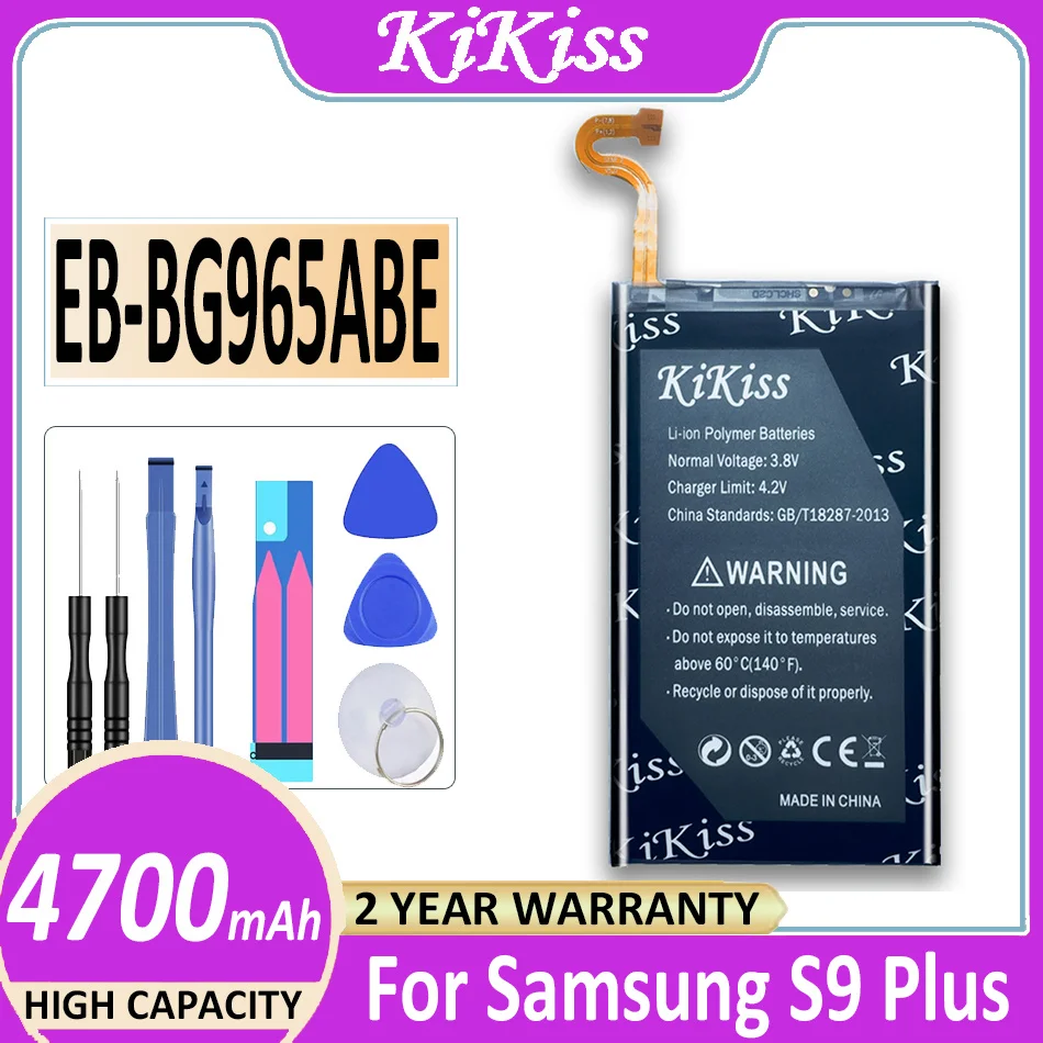 Batteria Kikiss Eb-Bg965Abe 4700Mah Per Samsung Galaxy S9 Plus Sm-G965F G965F/Ds G965U G965W G9650 S9 + Batteria