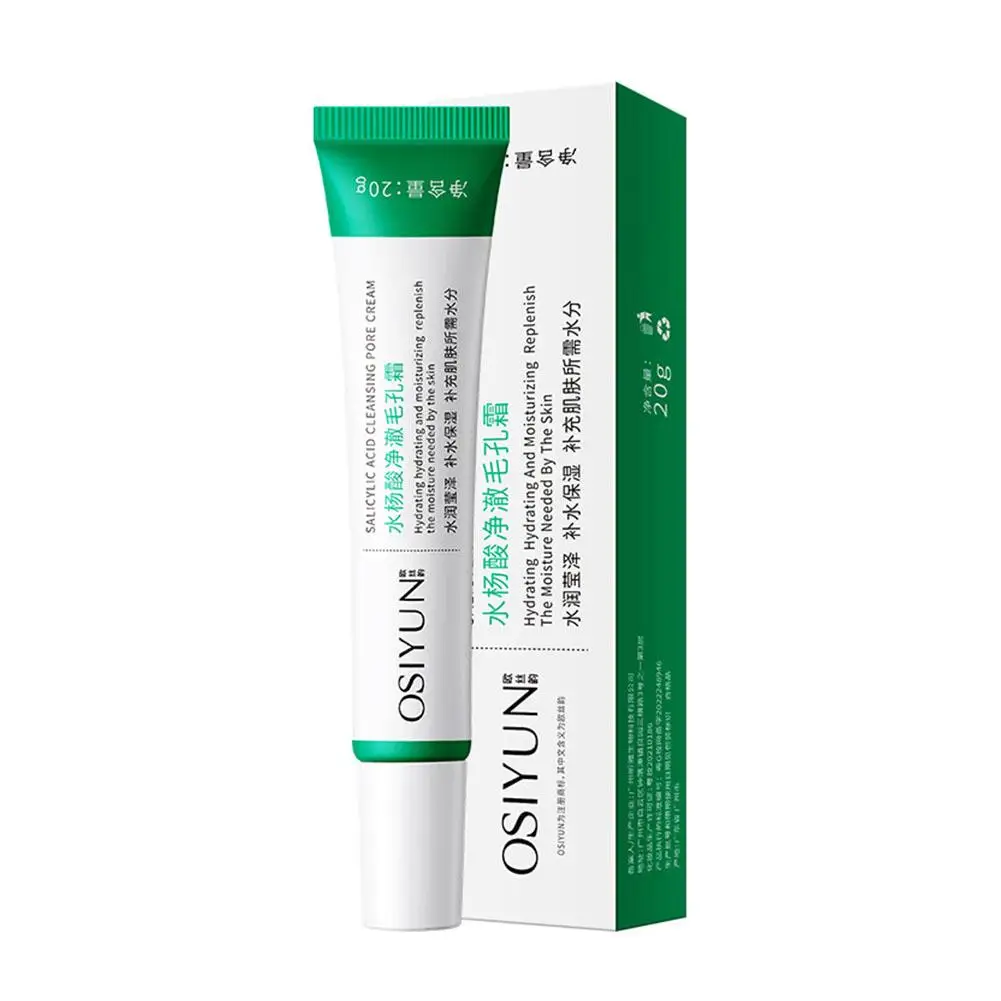 thumbnail image 1 of Crema para reducir los poros con ácido salicílico Tratamiento para el acné y los puntos negros para aclarar la piel Blanquear e hidratar Suero de ácido salicílico 20 g, 1 of 5