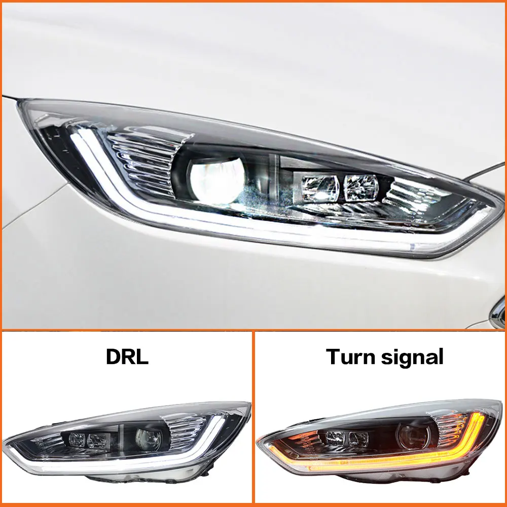 

AKD Car Styling Headlights for Ford Focus 2015-2018 LED Headlight DRL Turn Signal Light Led Projector Auto Accessories