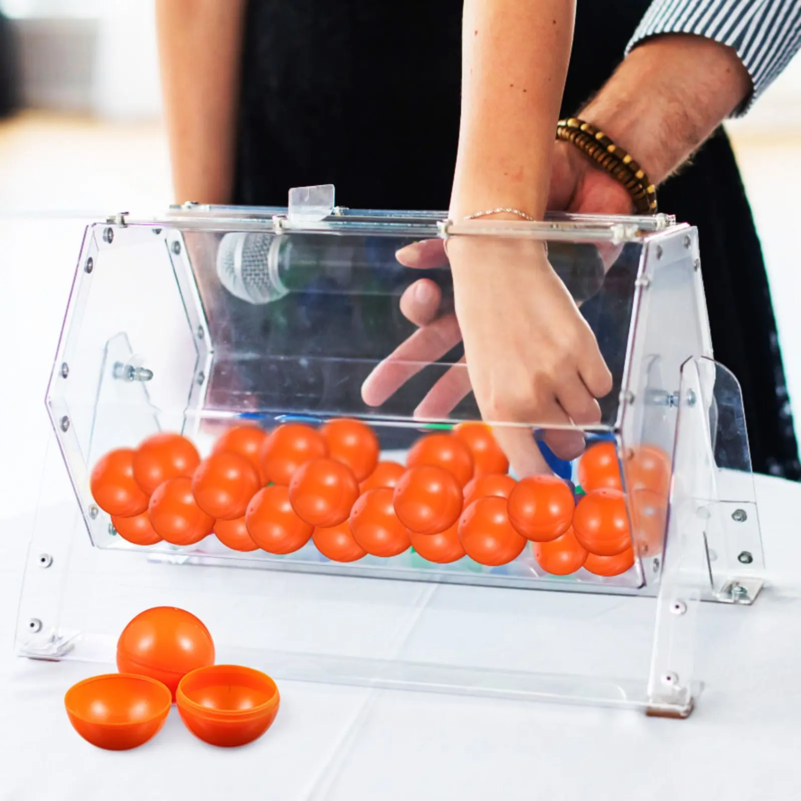 25Pcs Lottery Tennis Raffle Games Drawing Hollow Bingo Balls Openable Round Capsules Party Game Game Table Activity Party