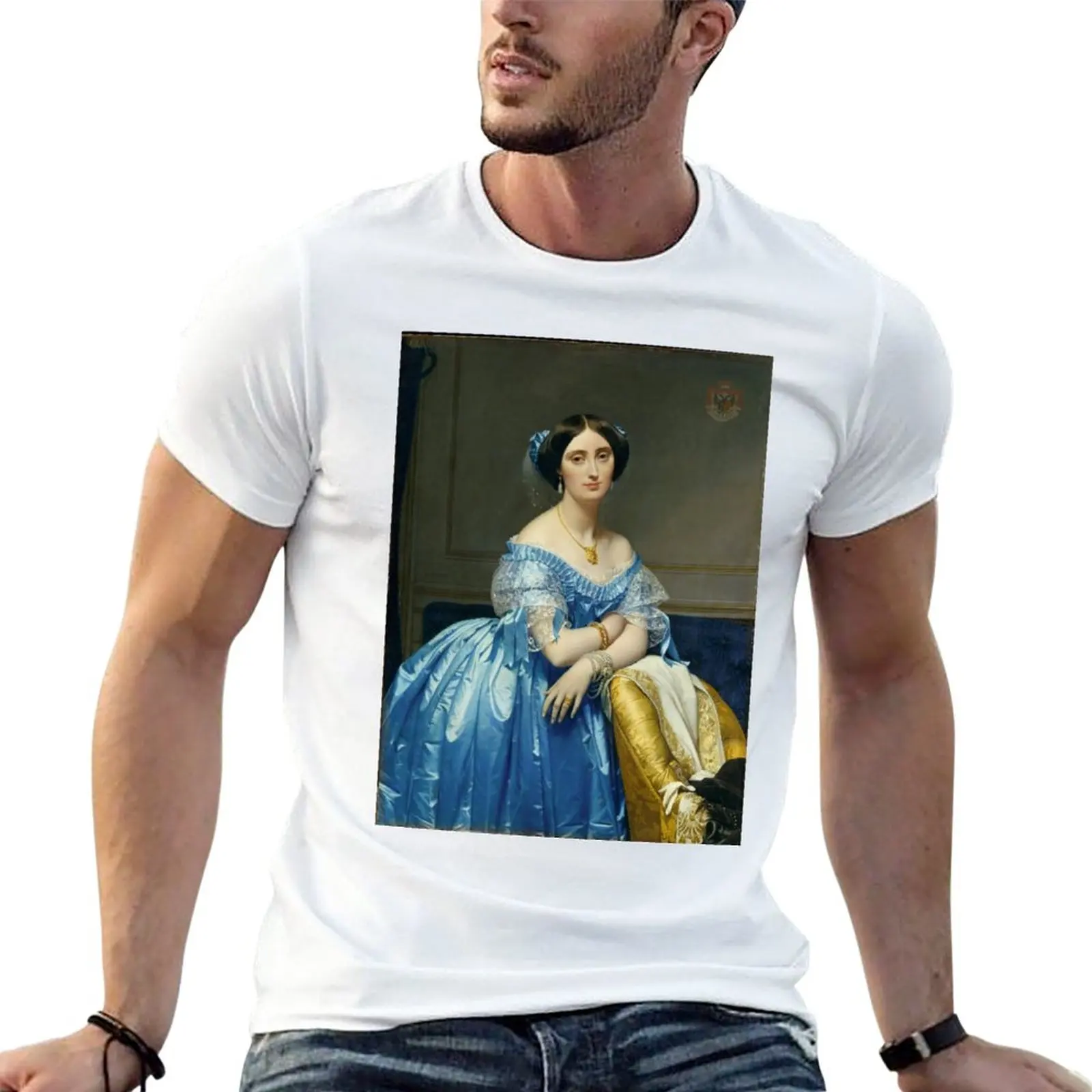 

New Jean Auguste Dominique Ingres. Princesse de Broglie, 1851-53. T-Shirt Short sleeve oversized t shirts t shirts men