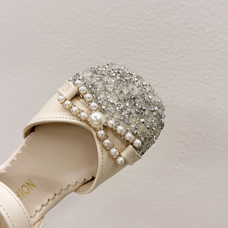 Girls Non Slip Ballet Flats Shoes with Glitter Bow