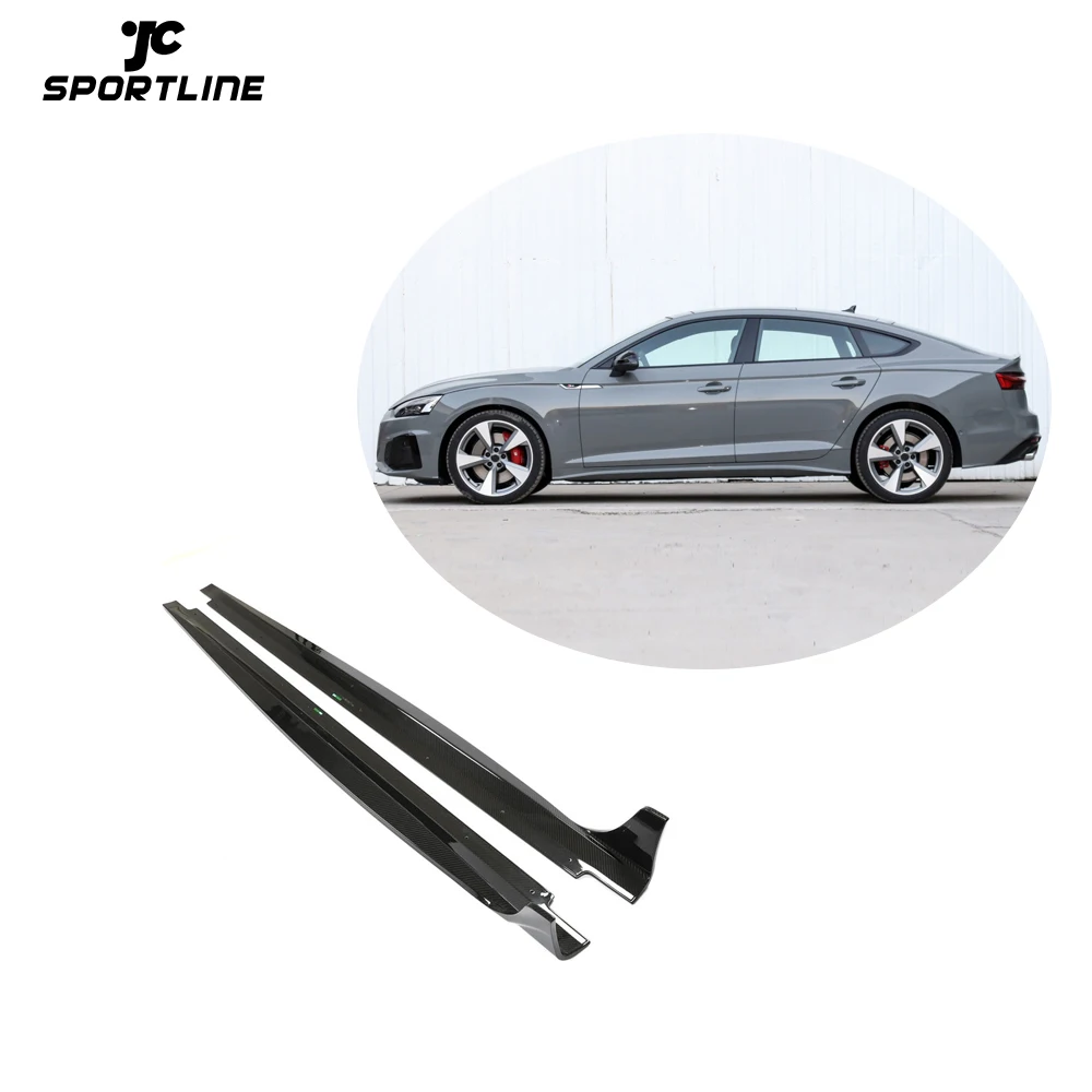 

JCSportline S5 Carbon Side Skirts for Audi A5 S LINE S5 Sportback Hatchback 4-Door 2020-2021