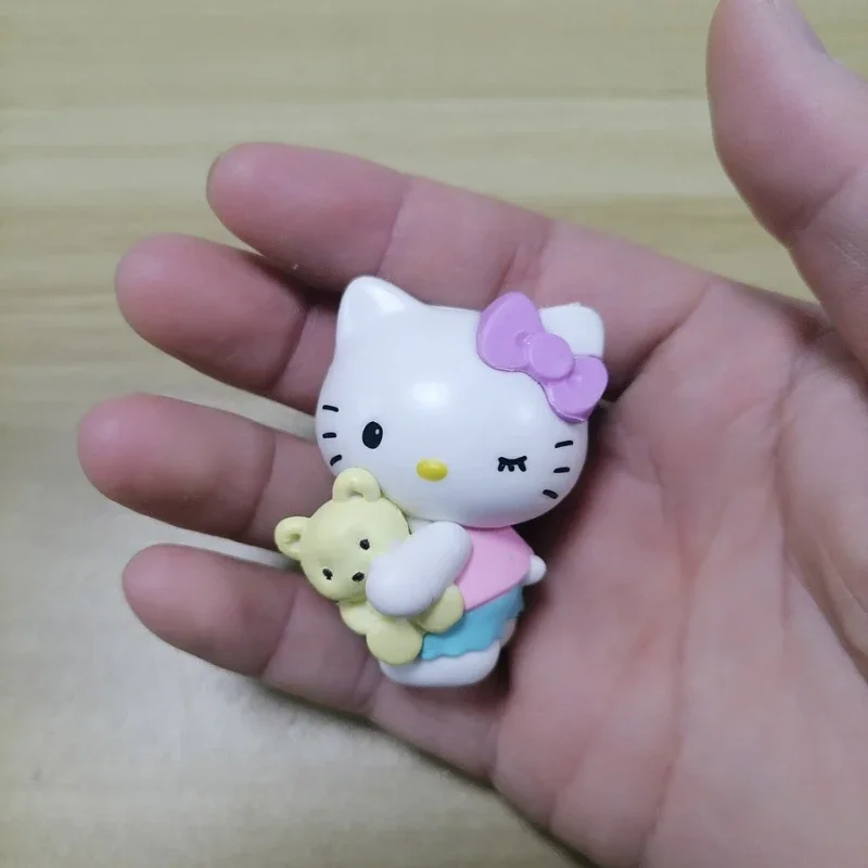 애니메이션 산리오 헬로 키티 피규어 KT 고양이 귀여운 카와이 인형 모델 장난감, 어린이 크리스마스 선물, 데스크탑 장식