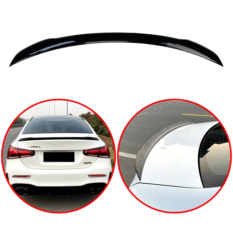

For Mercedes-Benz A35 amg w177 A180 A200 2019 To Up Sedan spoiler Hihg Quality ABS Rear Wing Trunk Lid Cover Car By Glossy Black