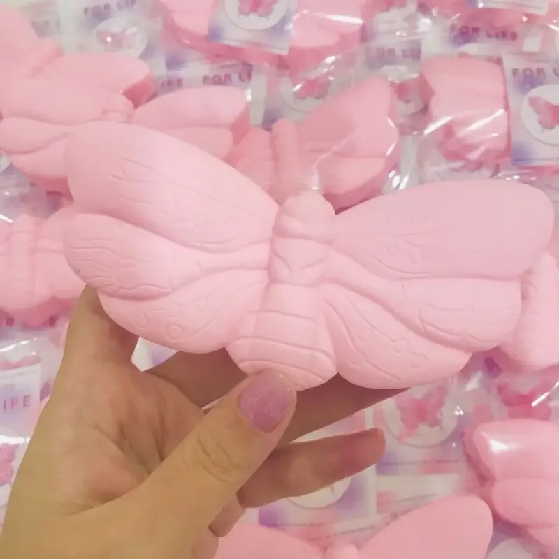 Розовая бабочка HaChiMi, декомпрессионная игрушка, мягкая медленно восстанавливающая форму игрушка игрушка для снятия стресса супер большой гигантский фрукт мягкая медленно восстанавливающая форму апельсиновый арбуз клубника персик jumbo