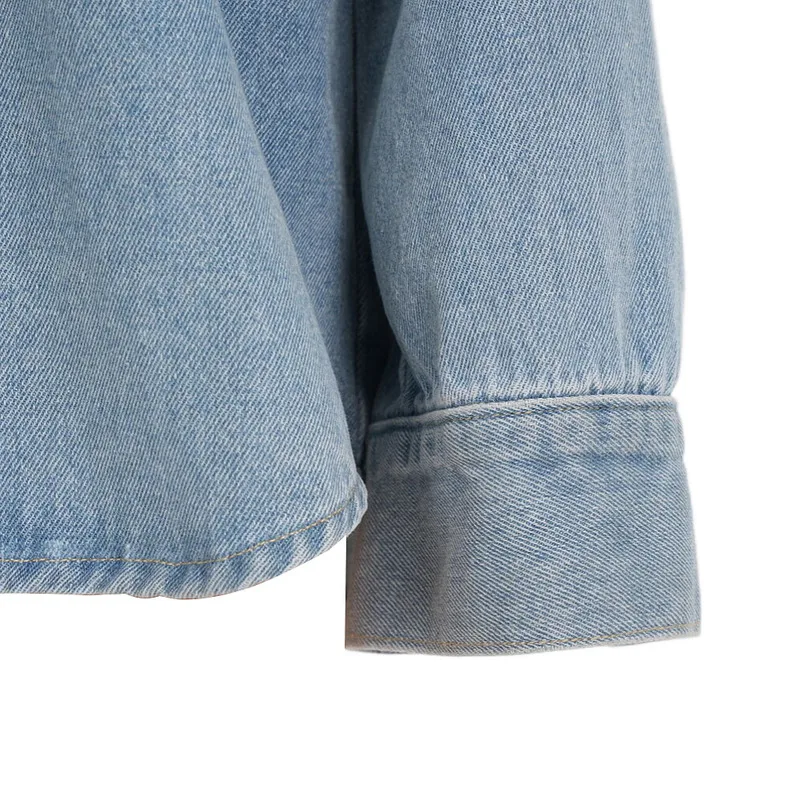 2024 Tidig vår Ny Super Heavy Industry 668 Diamond Irregular Washed Denim Skjorta Jacka_voghion.com