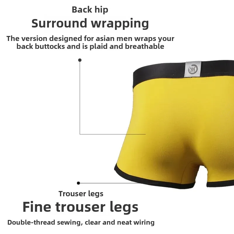 בוקסרים מגניבים לגברים קצרים וצמודים בצבעי שחור ולבן בעל מיתוג קדמי – תמונה 4