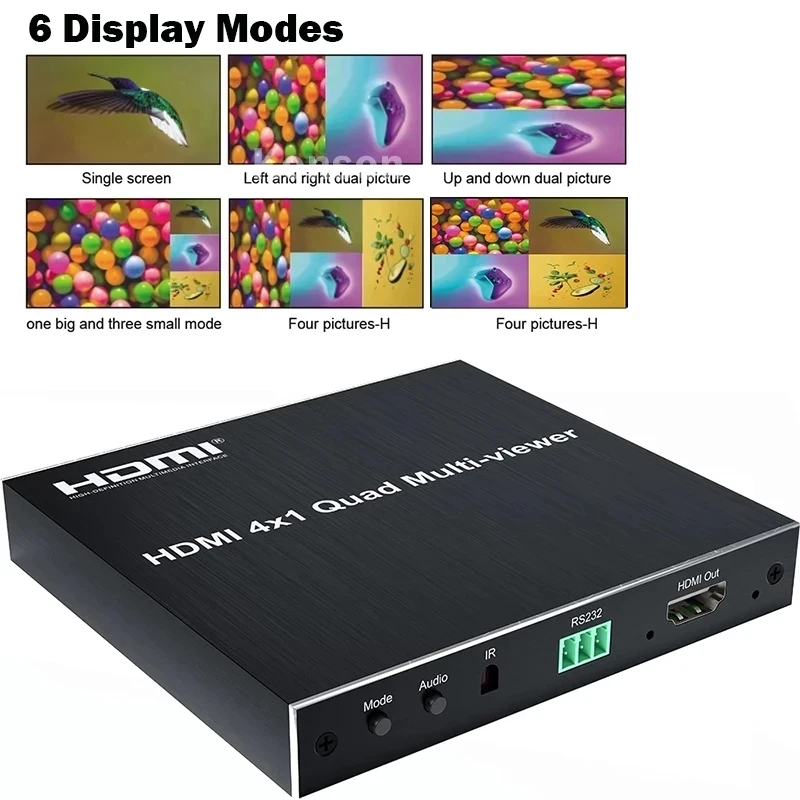 HDMI Ƽ  4x1 HDMI  ũ Ƽ  ɸ ó, 4 in 1 Out 1080P 60Hz 4 ä  ũ  6 