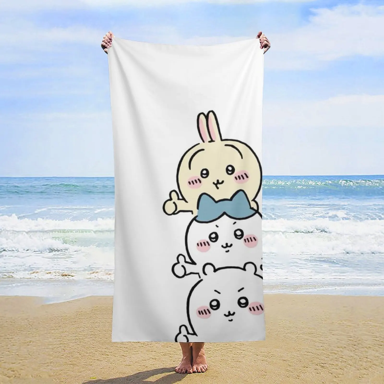 Chiikawa Bath Towels Bathroom Shower Towel Customized Beach
