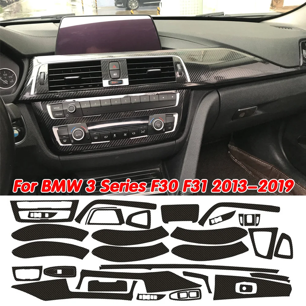 Für BMW 3 Serie F30 F31 2013-2019 Innen Zentrale Steuerung Panel Türgriff  5D Carbon Faser Aufkleber Aufkleber auto Styling Zubehör