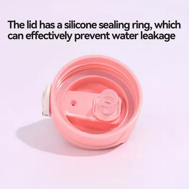 Sports Water Bottle with Time-Tracking Straw Leak Proof Locking Flip Cover for Easy Carry Ideal for Outdoor Adventures 4