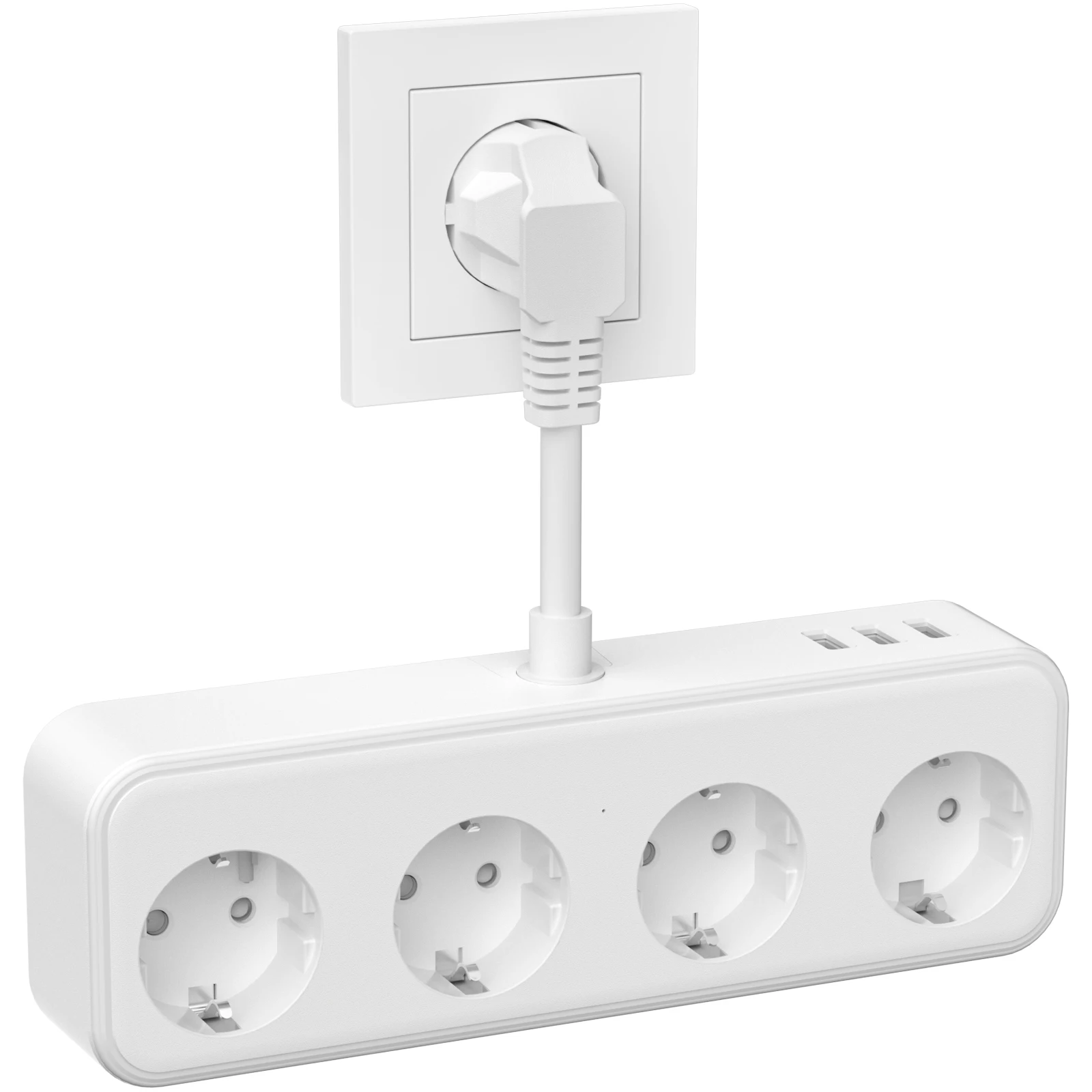 Multi Electric Socket Power Strip With 3 USB 4 AC Outlets Multiple ...