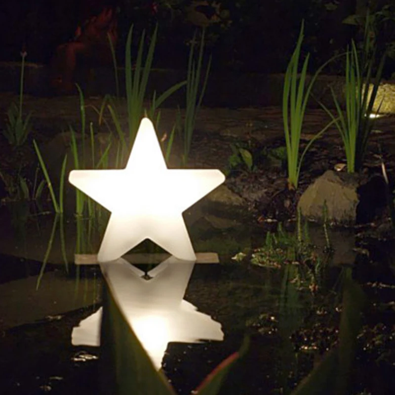 led luminous pentagram lamp waterproof colorful light garden decoration star lamp outdoor decoration pentagram stool