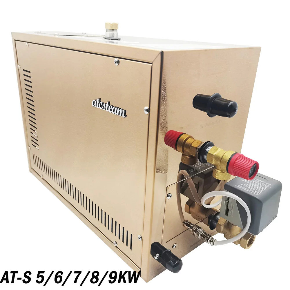 AT-S 5/6/7/8/9KW บ้านห้องอบไอน้ำเปียก Steam Bath เครื่องกำเนิดไฟฟ้าครัวเรือนนึ่งซาวน่าห้องไอน้ำซาวน่าเครื่องสปา 1