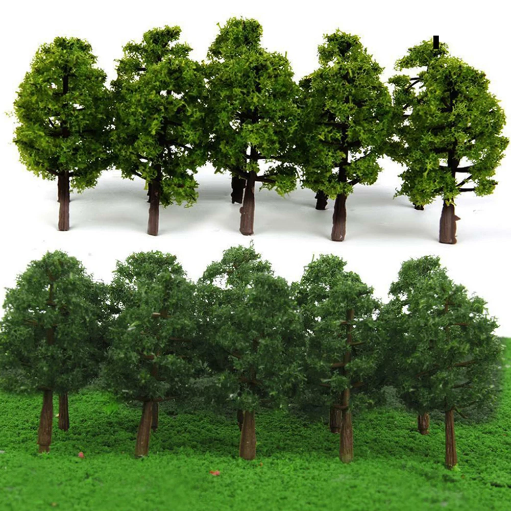 

50Pcs 7cm Model Trees Micro Landscape Decor Scale Architectural Model Train Layout Trees Building DIY Ature Toys Decoration
