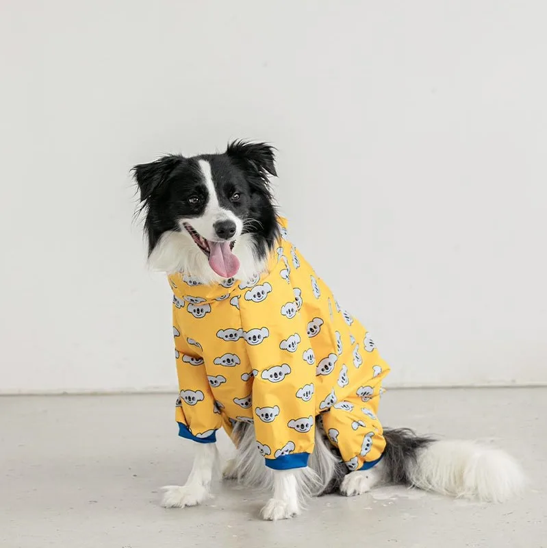 Cartoon Style Raincoat For Dogs With Convenient Zipper