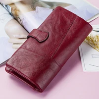 CONTACT'S 100% Genuine Leather Wallet Women Long Coin Purse Clutch Bag Name Engraving Card Holder Money Clip Handbag Men's Purse - Image 2