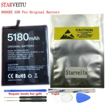 For Doogee S58 Pro Battery Original Li-Ion Bateria 5180mAh Mobile Phone Accessories