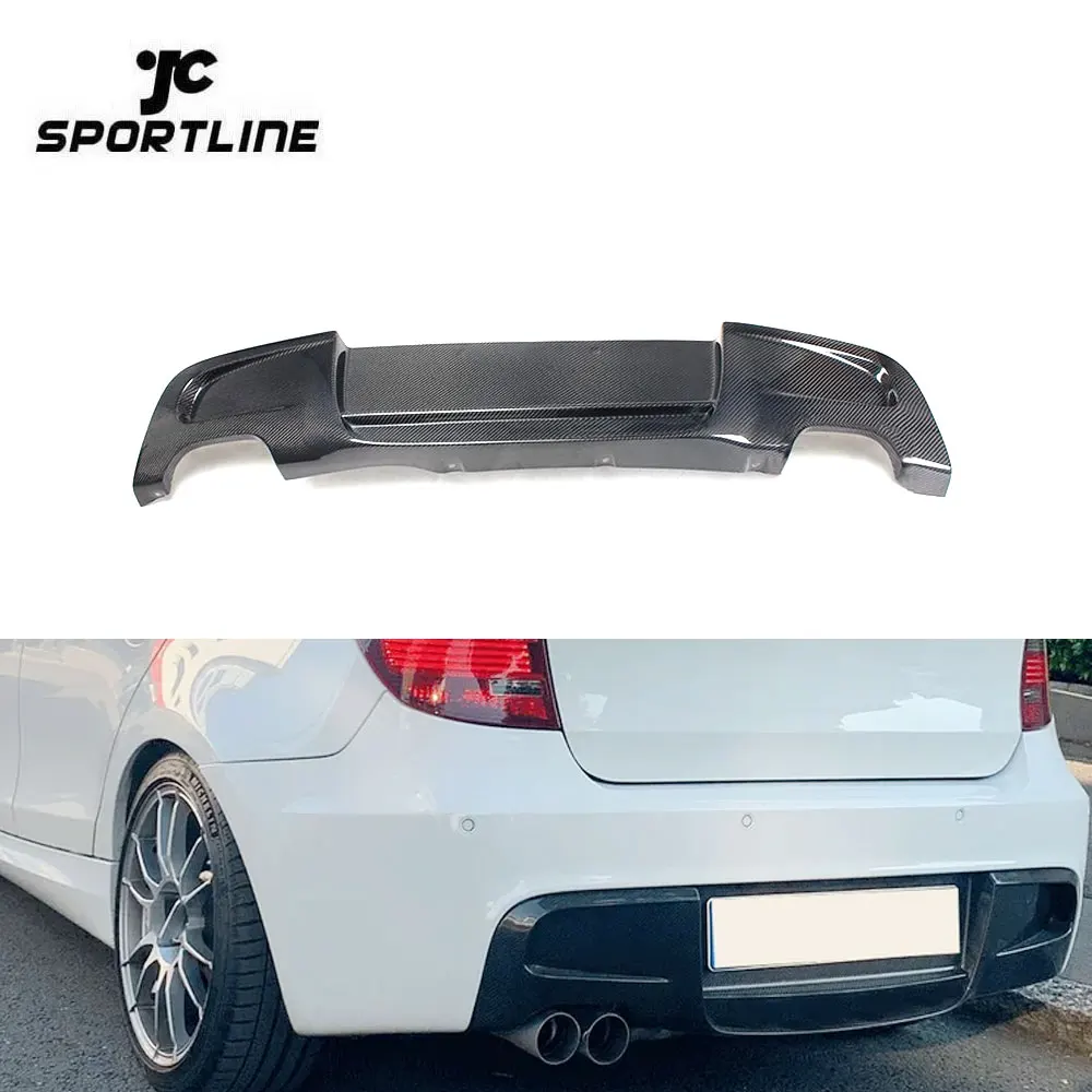 For BMW E87 Mtech M Package Bumpers 2007-2010 Carbon Rear Diffuser Spoiler Lip